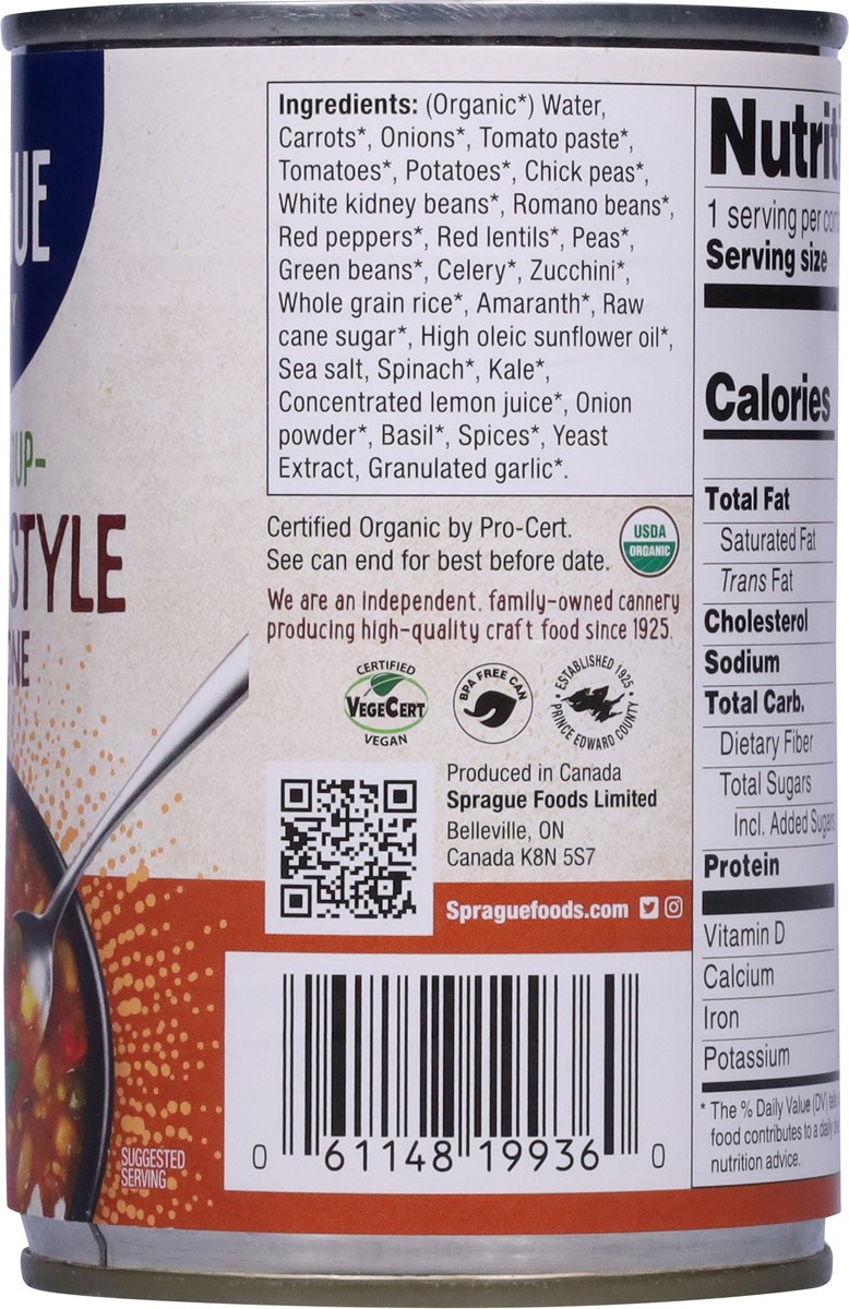 slide 13 of 14, Sprague Organic Tuscany Style Minestrone Soup 15 oz, 15 oz