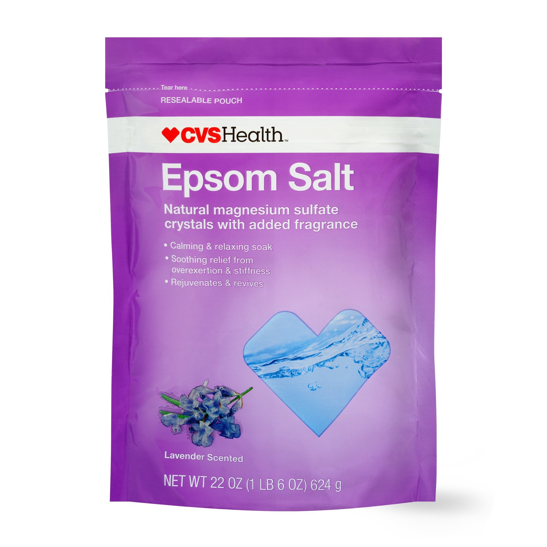 slide 1 of 1, CVS Health Epsom Salt, Lavender, 22 Oz, 1 ct
