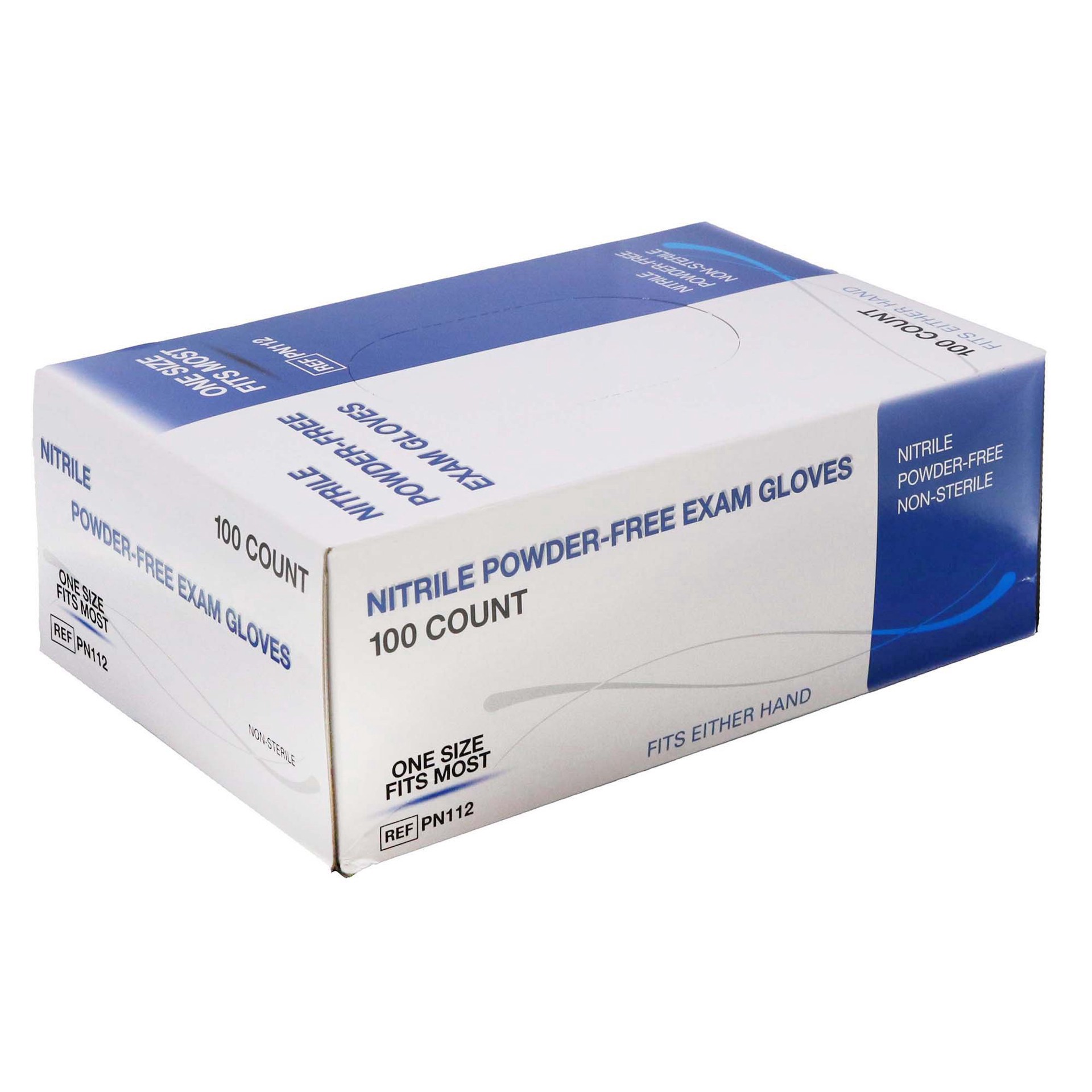 slide 1 of 1, Medline Nitrile Powder-Free Exam Gloves, 100 ct