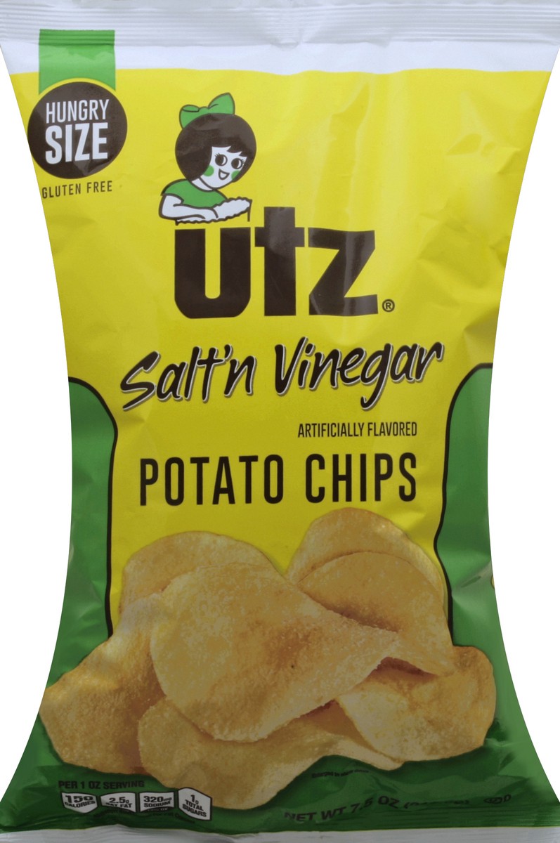 slide 5 of 5, Utz Hungry Size Salt & Vinegar Chips, 7.5 oz