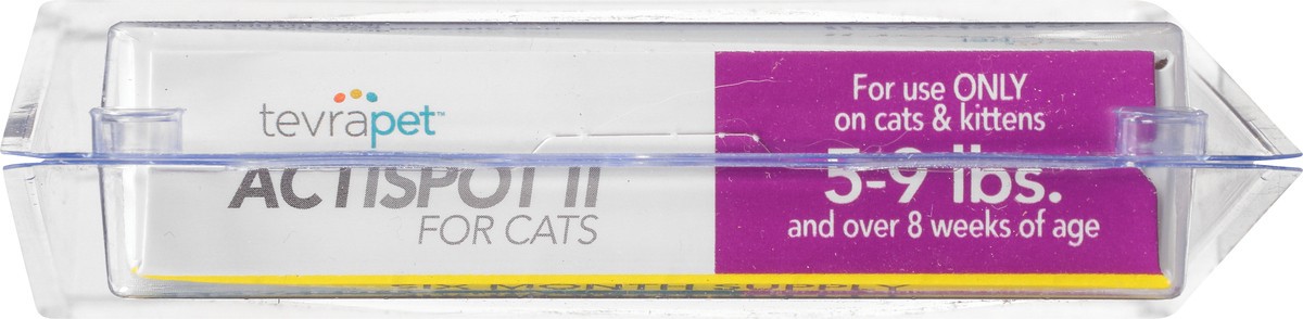 slide 8 of 9, Tevra Pet Actispot II Flea Drops for Cats- 5-9 lbs, 6 ct