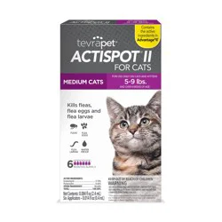 Tevra Pet Actispot II Flea Drops for Cats- 5-9 lbs