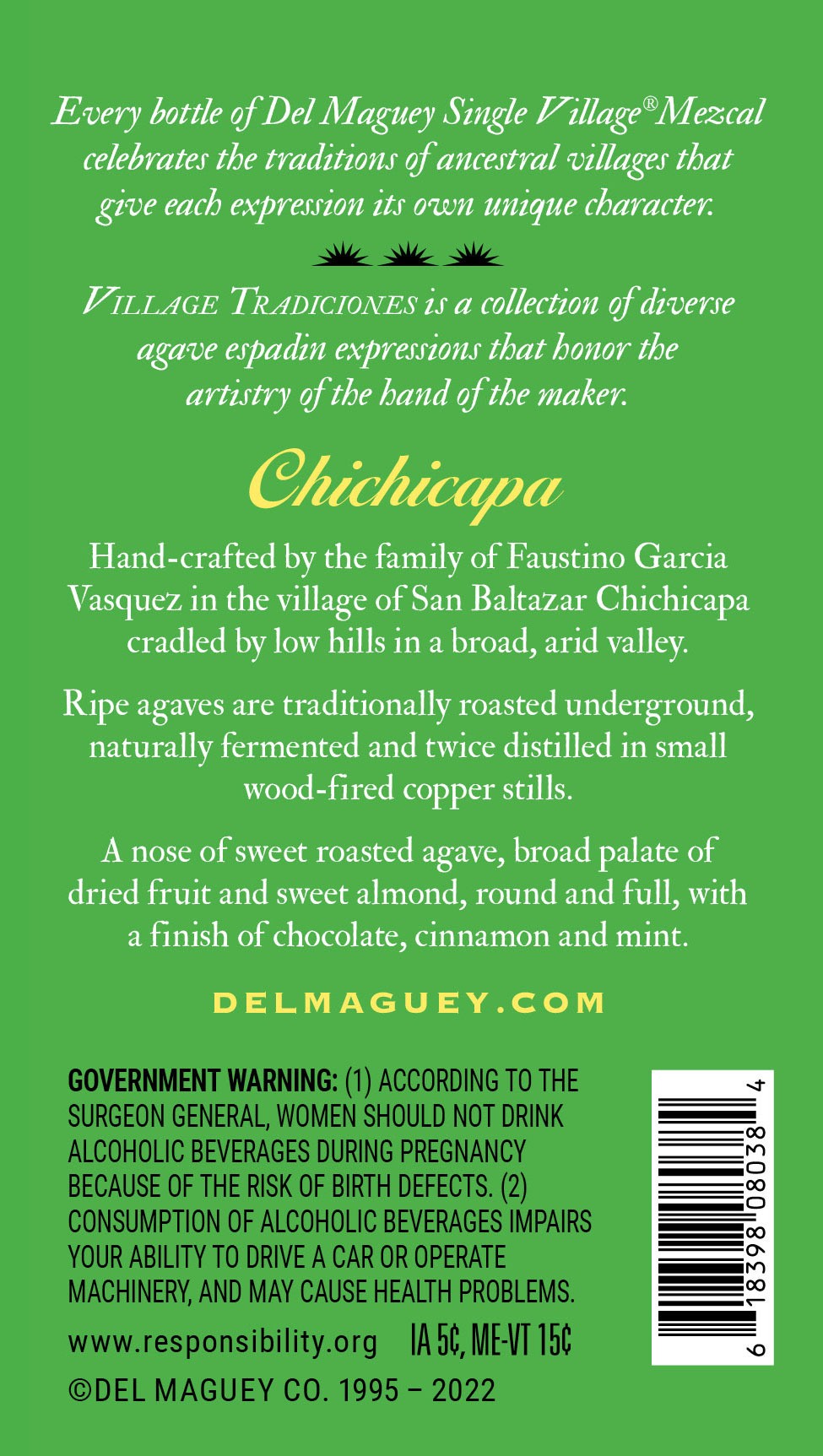 slide 7 of 8, Del Maguey Chichicapa Mezcal Tequila, 750 ml