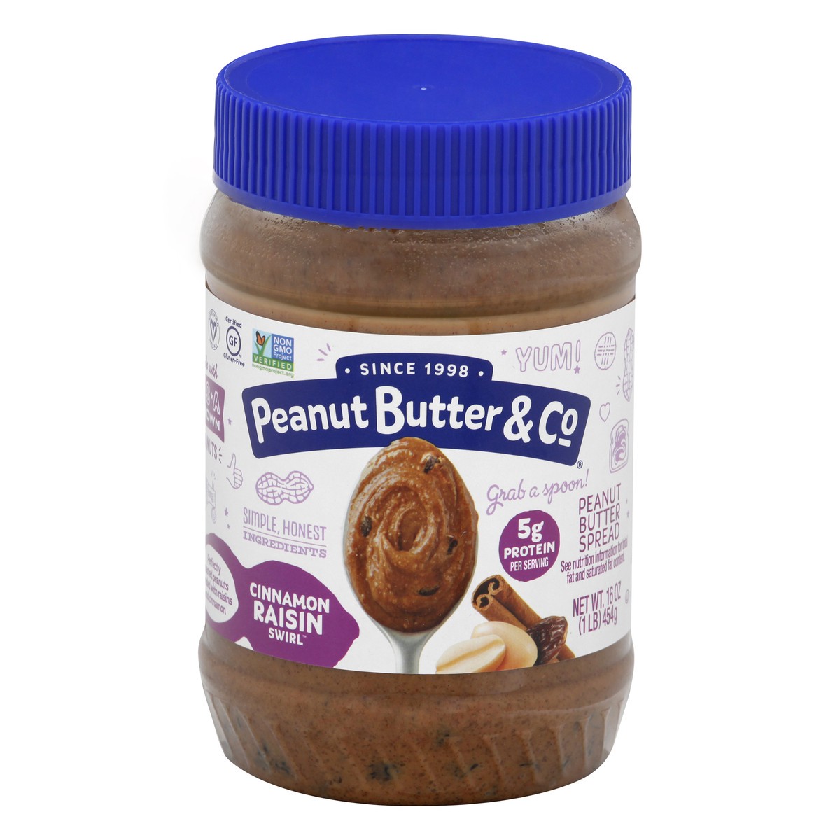 slide 5 of 8, Peanut Butter & Co. & Co Peanut Butter & Co. Cinnamon Raisin, 16 oz