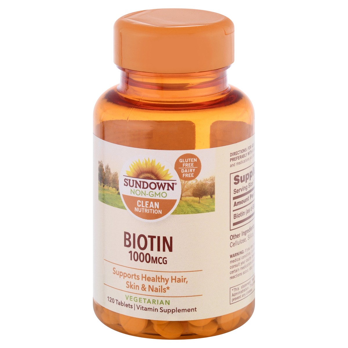 slide 3 of 9, Sundown Non-GMO 1000 mcg Tablets Biotin 120 ea, 120 ct