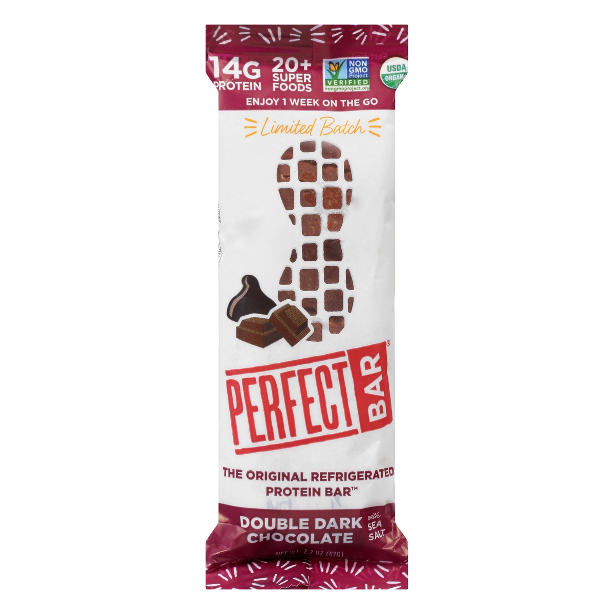 slide 1 of 1, Perfect Bar Double Dark Chocolate with Sea Salt Protein Bar 2.2 oz, 2.2 oz