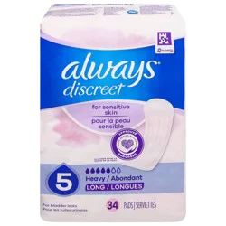 Always Discreet Long Heavy Pads 34 Each