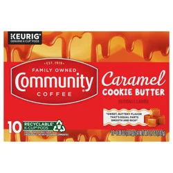 Community Coffee Caramel Cookie Butter Medium Roast Keurig K-Cup Pods, 10 ct Box