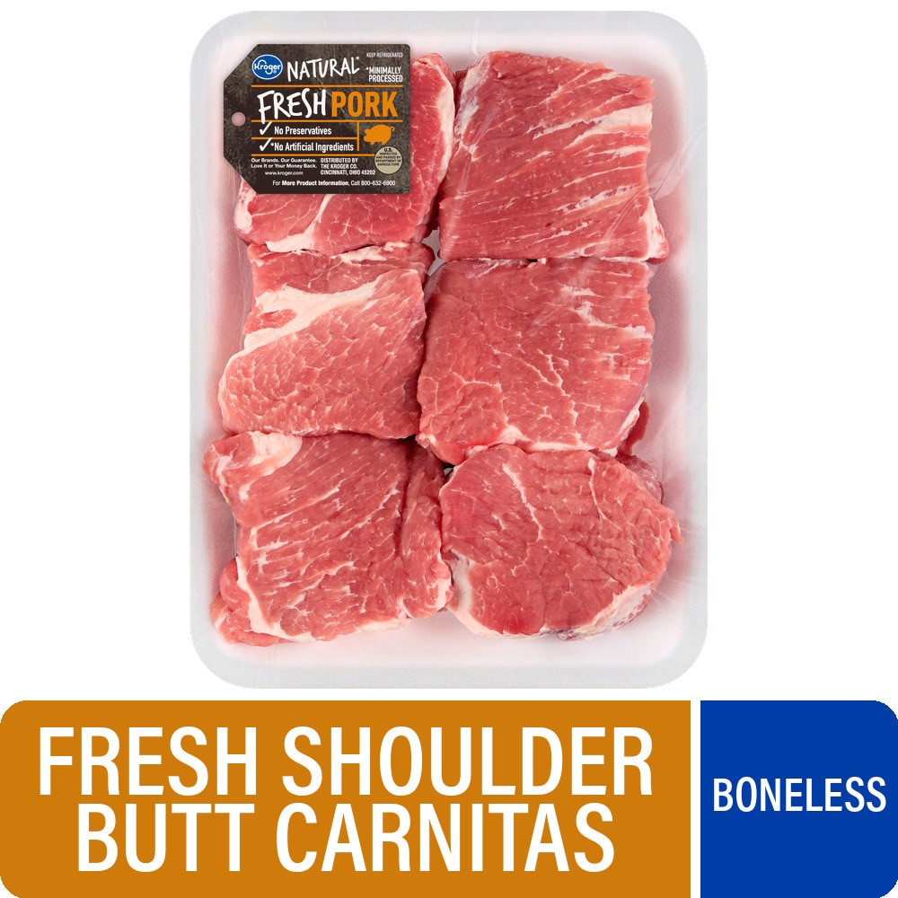 slide 1 of 1, Kroger® Boneless Pork Shoulder Butt Carnitas, 1 ct, 1 ct