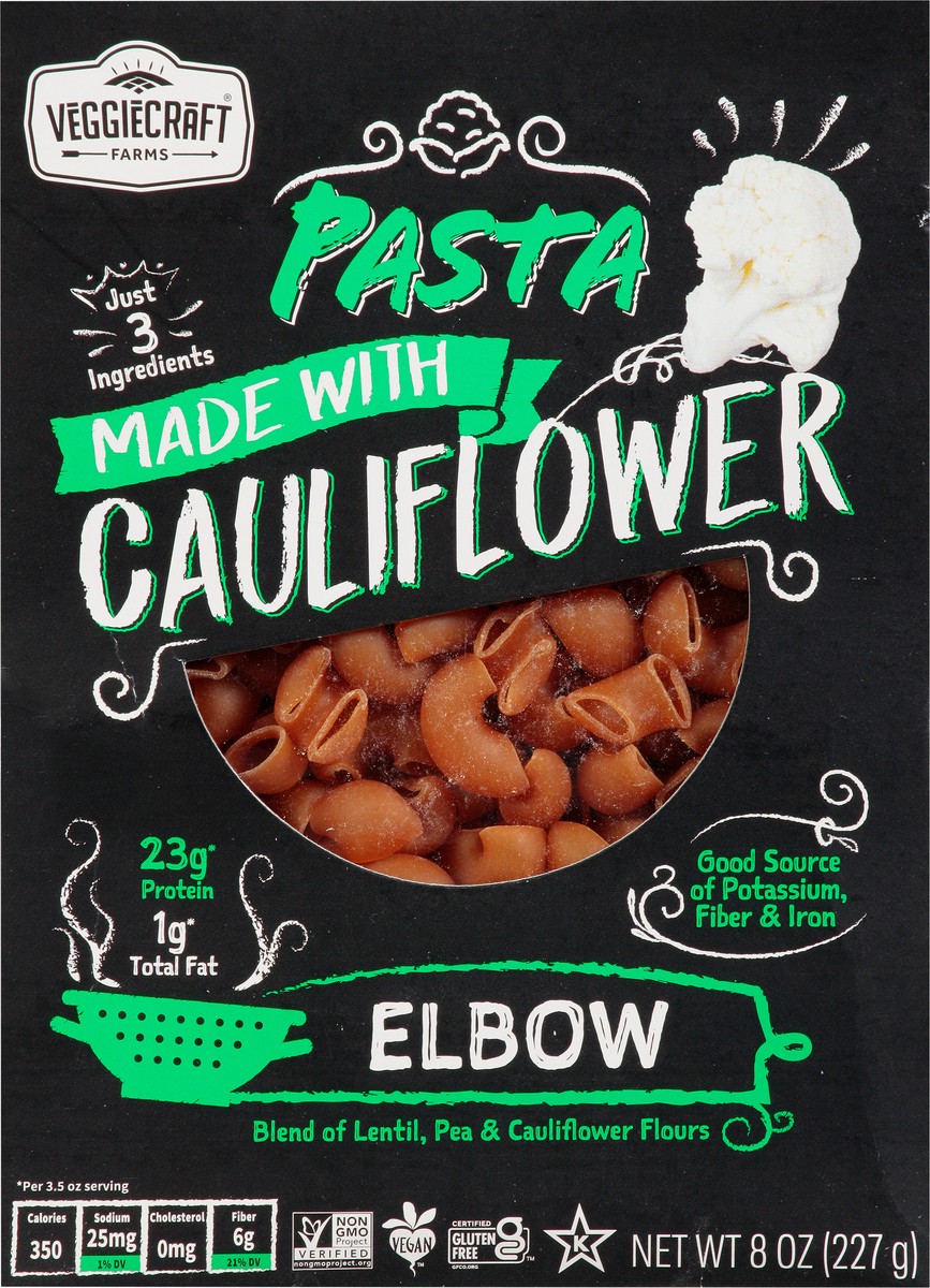 slide 9 of 9, Veggiecraft Cauliflower Elbow 8oz, 8 oz