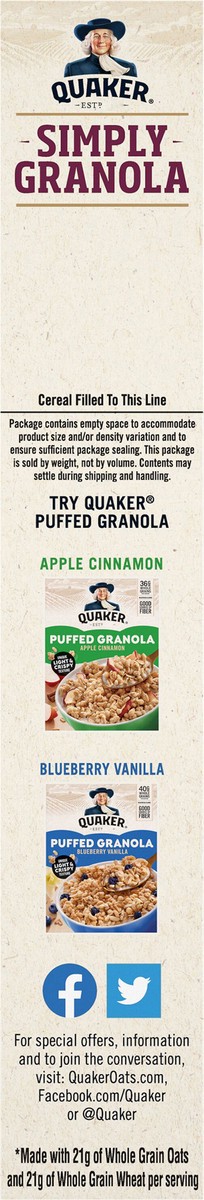 slide 2 of 6, Quaker Simply Granola Raisin, Oats, Honey, Raisin and Almond - 24.1oz, 24.1 oz