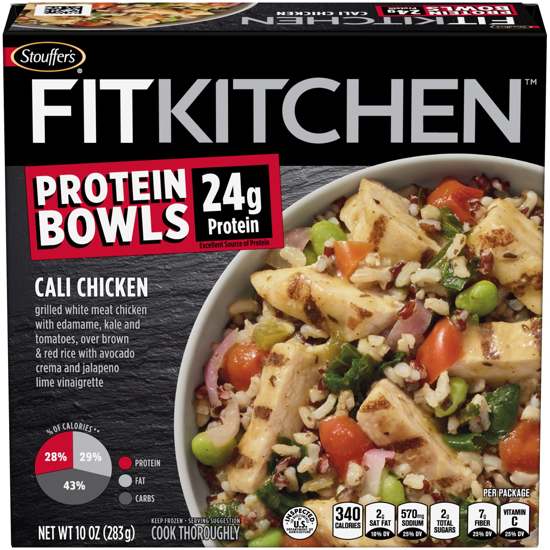 slide 2 of 10, Stouffer's Fit Kitchen Protein Bowls Cali Chicken, 10 oz