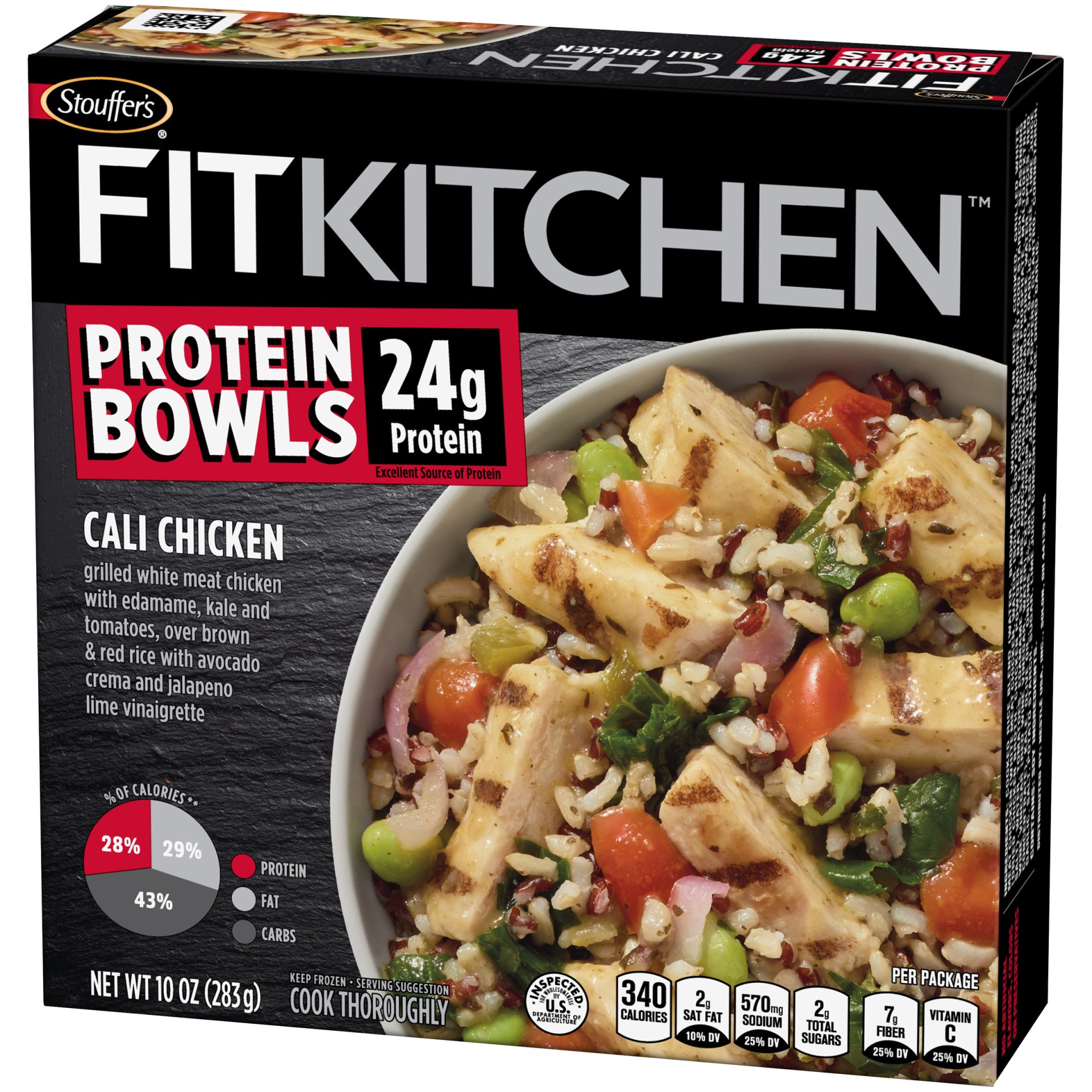 slide 4 of 10, Stouffer's Fit Kitchen Protein Bowls Cali Chicken, 10 oz