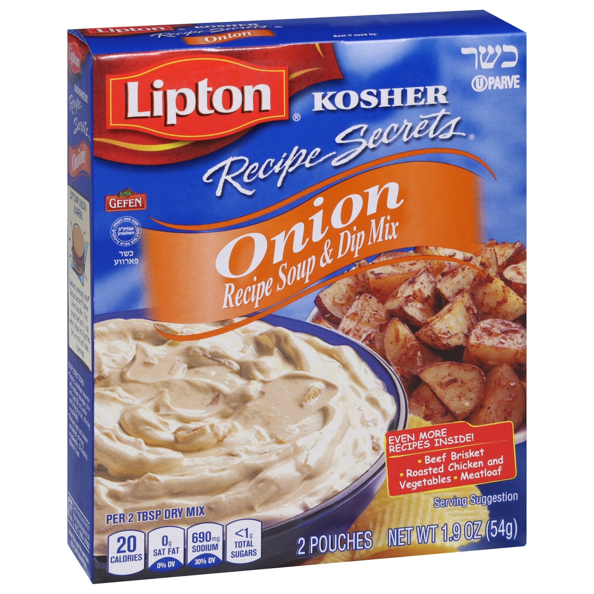 slide 2 of 9, Lipton Kosher Onion Soup Dip Mix, 1.9 oz