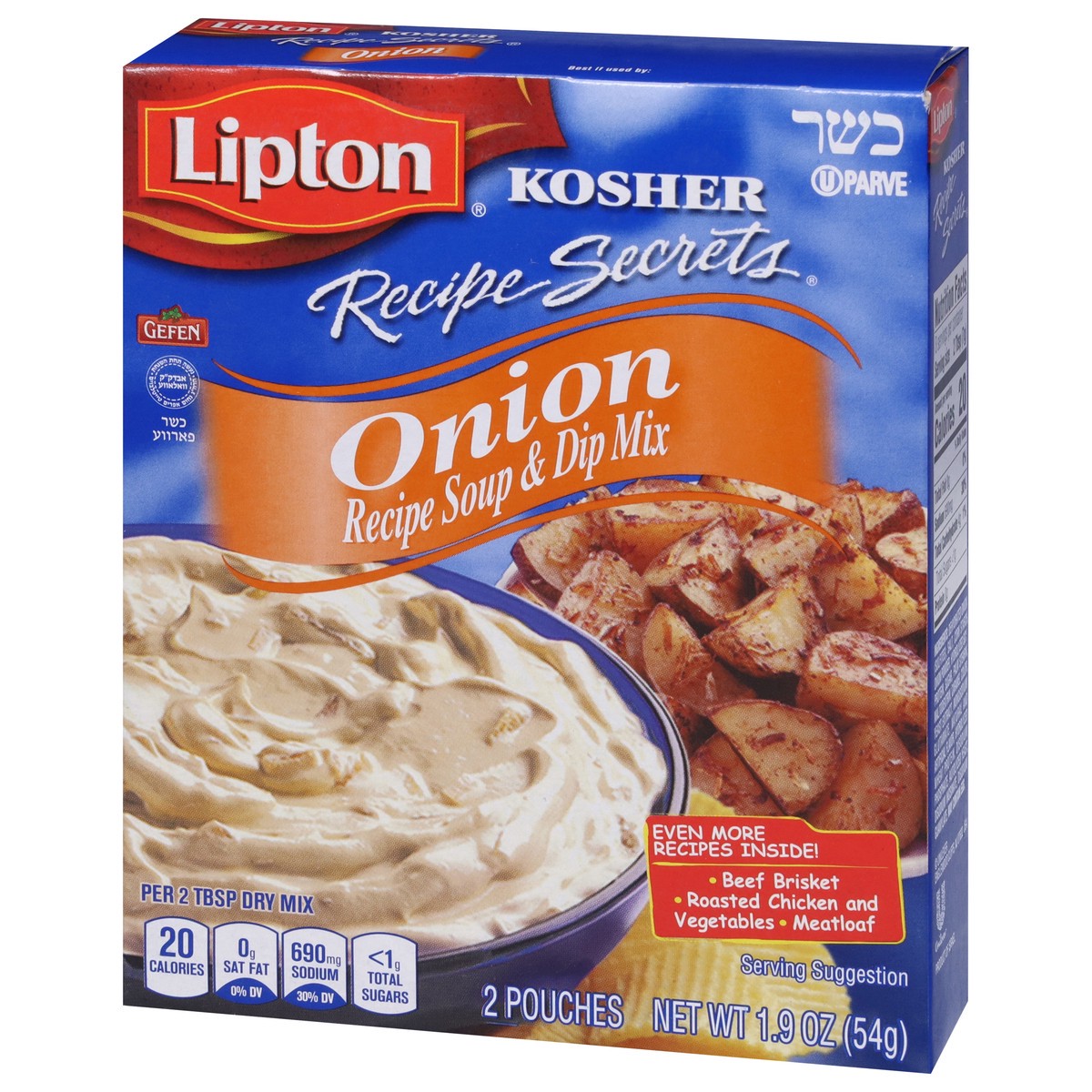 slide 3 of 9, Lipton Kosher Onion Soup Dip Mix, 1.9 oz