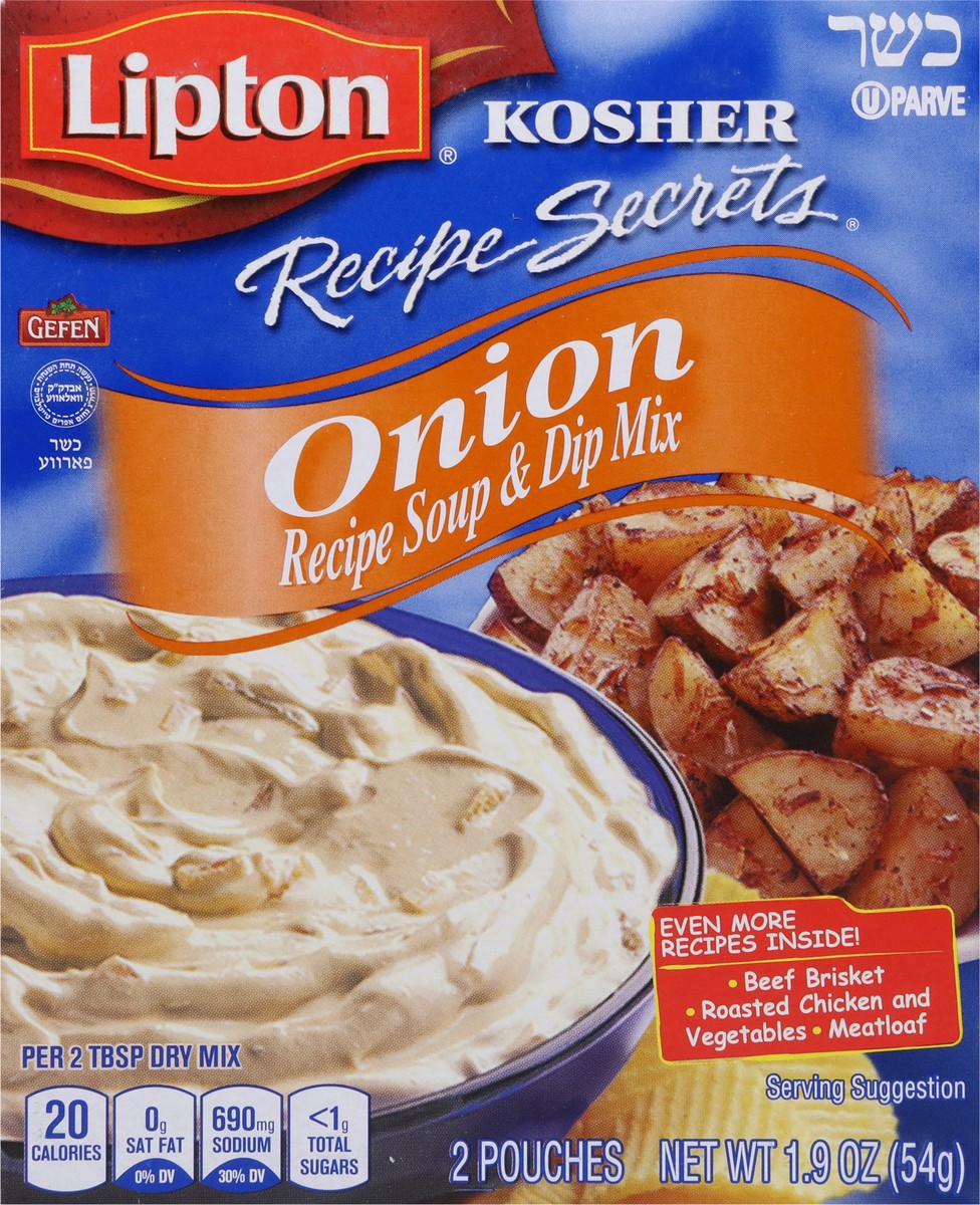 slide 6 of 9, Lipton Kosher Onion Soup Dip Mix, 1.9 oz