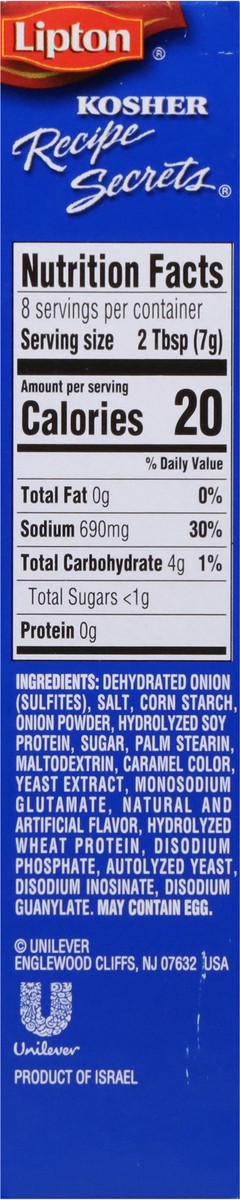 slide 8 of 9, Lipton Kosher Onion Soup Dip Mix, 1.9 oz