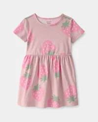 Carter's Toddler Girl Strawberry Short-Sleeve Dress - Pink - 3T