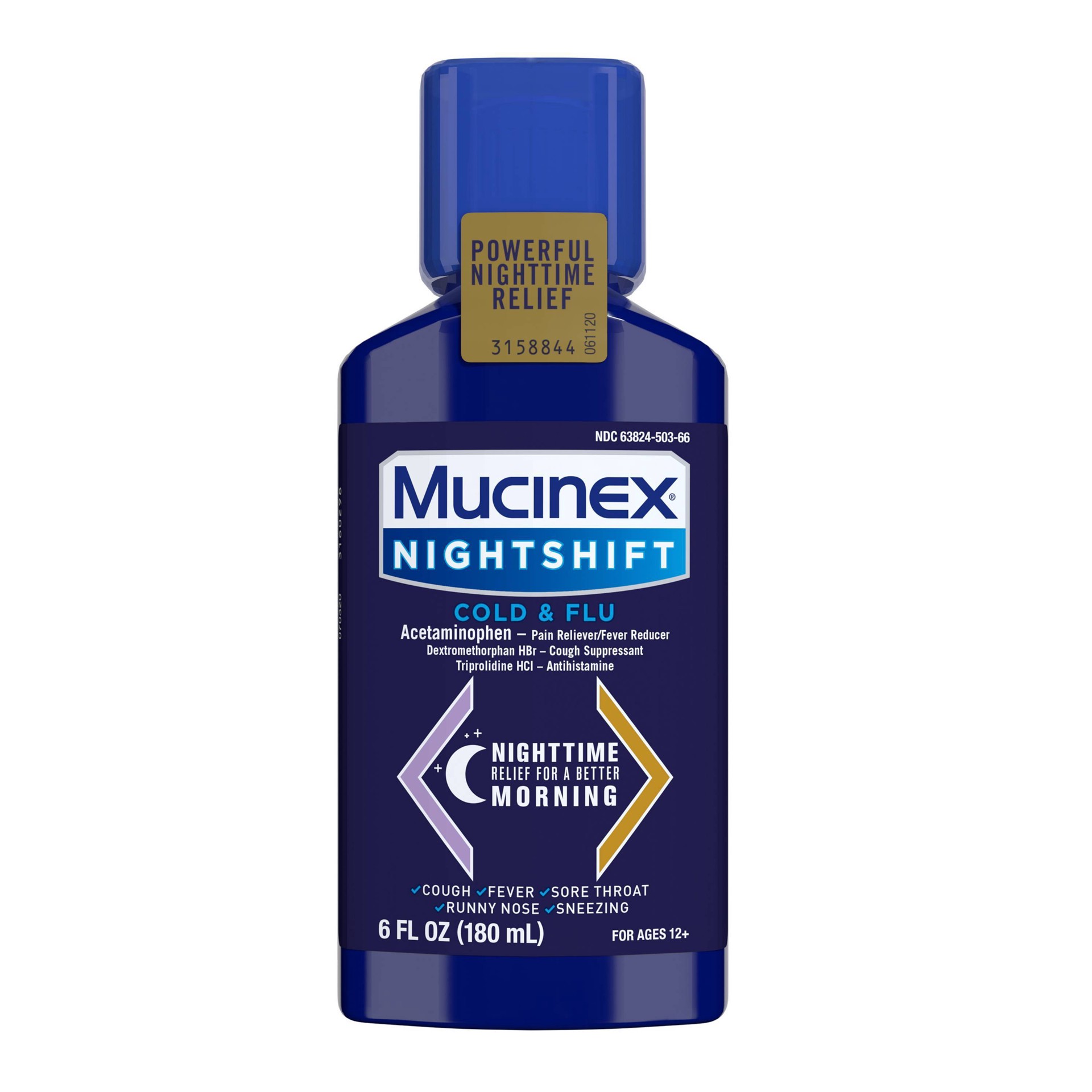 slide 1 of 40, Mucinex Cold & Flu Medicine Nighttime - Liquid - 6 fl oz, 6 fl oz