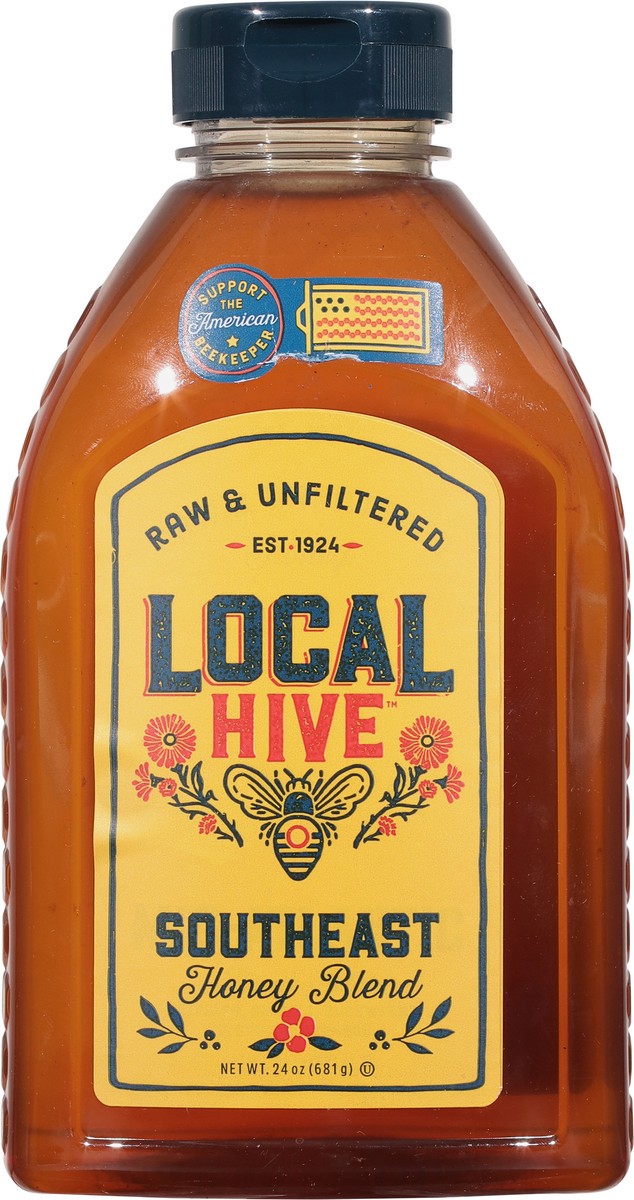 slide 2 of 9, Local Hive Southeast Raw & Unfiltered Honey Blend 24 oz, 24 oz