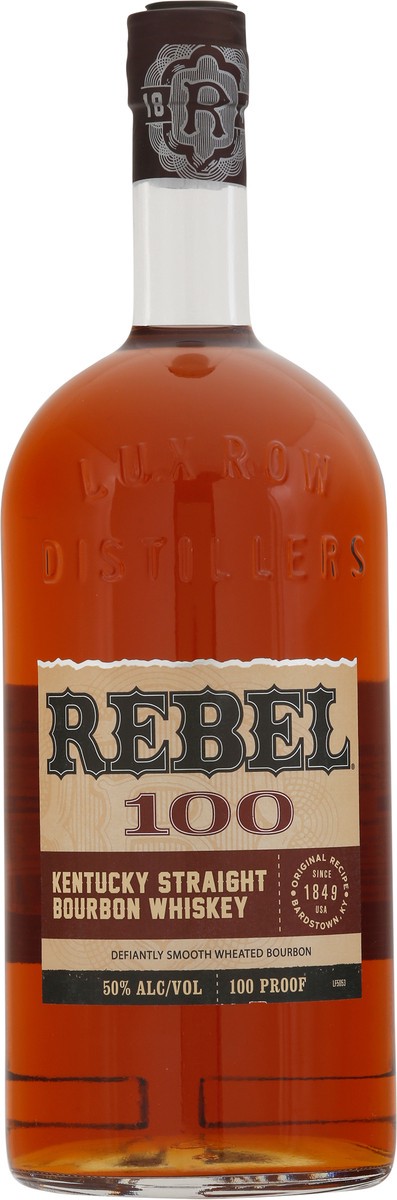 slide 5 of 9, Rebel 100 Kentucky Straight Bourbon Whiskey 1.75 l, 1.75 liter
