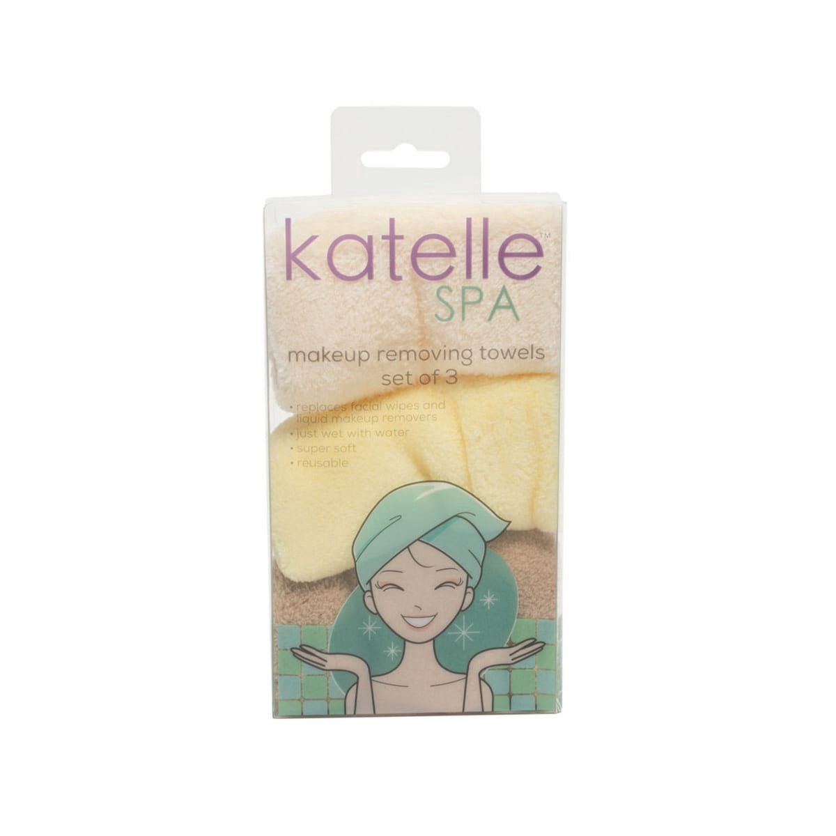 slide 1 of 5, Katelle Makeup Removing Towel - 3 C, 3 ct