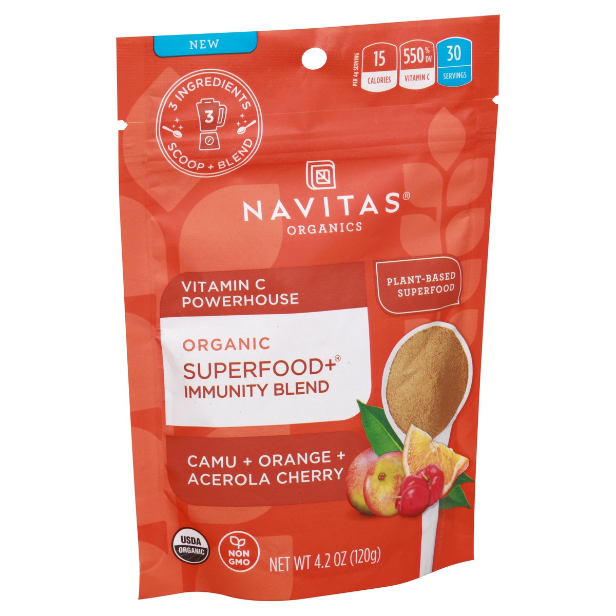 slide 7 of 9, Navitas Superfood Immunity Blend Powder, 4.2 oz