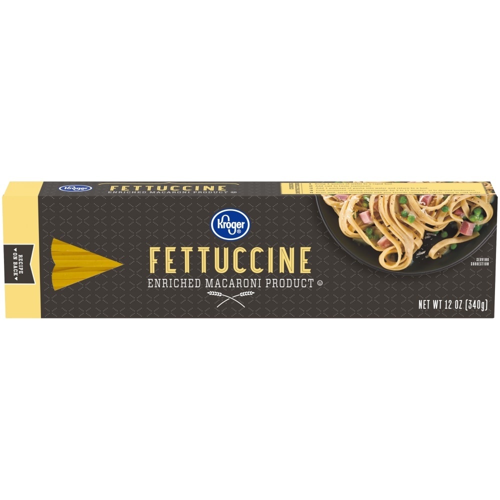 slide 1 of 1, Kroger Enriched Fettuccine Pasta, 12 oz