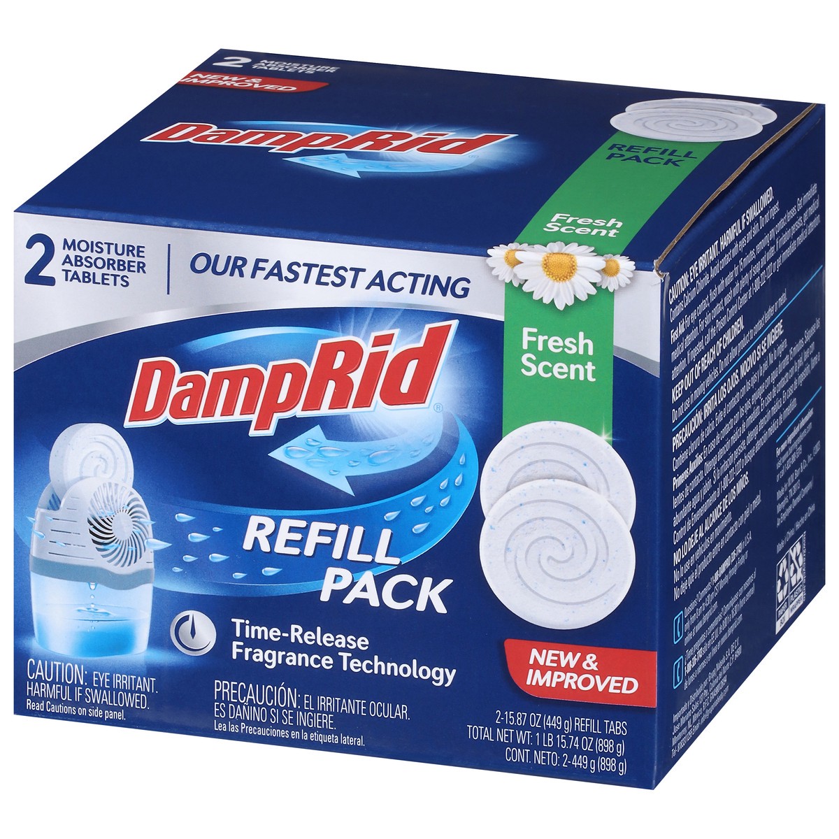 slide 8 of 12, DampRid Tablets Fresh Scent Moisture Absorber Refill Pack 2 - 15.87 oz Refill Tabs, 2 ct