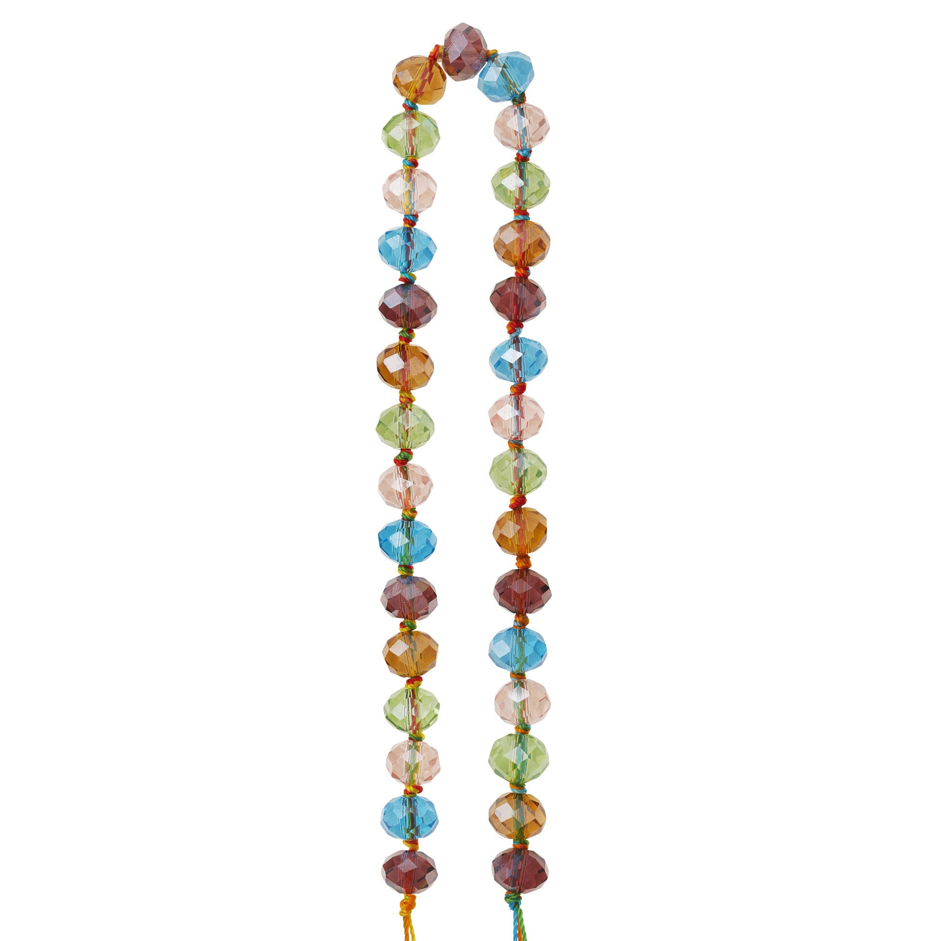 slide 2 of 3, Multicolor Faceted Glass Rondelle Beads, 8mm By Bead Landing, 8mm