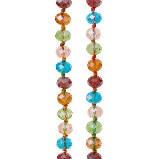slide 1 of 3, Multicolor Faceted Glass Rondelle Beads, 8mm By Bead Landing, 8mm