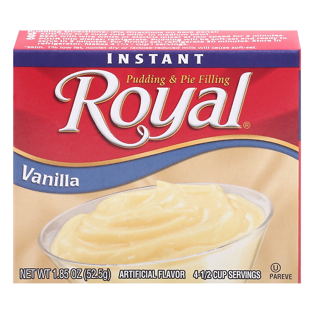 slide 1 of 13, Royal Instant Vanilla Pudding & Pie Filling 1.85 oz, 1.85 oz