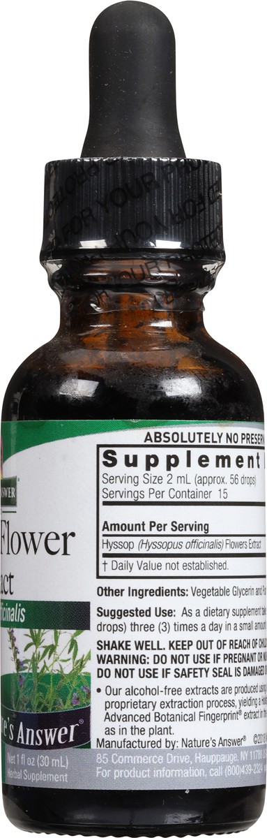 slide 2 of 9, Nature's Answer 2000 mg Hyssop Flower Extract 1 fl oz, 1 fl oz