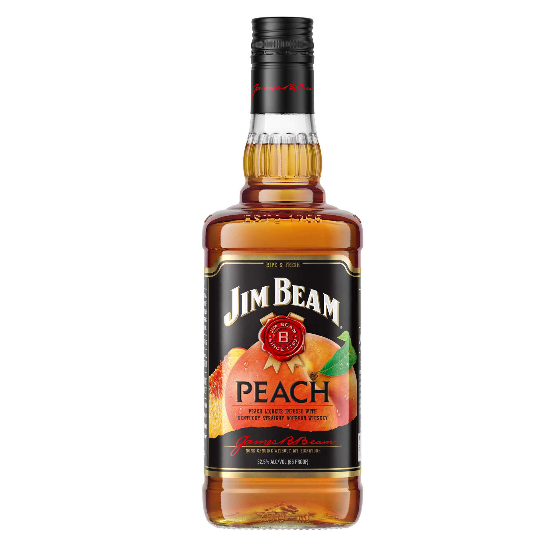 slide 2 of 4, Jim Beam Peach Liqueur with Kentucky Straight Bourbon Whiskey 750 ml, 750 ml