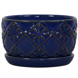 Estes 6 in Dark Blue Planter