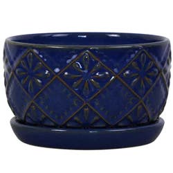 Estes 6 in Dark Blue Planter