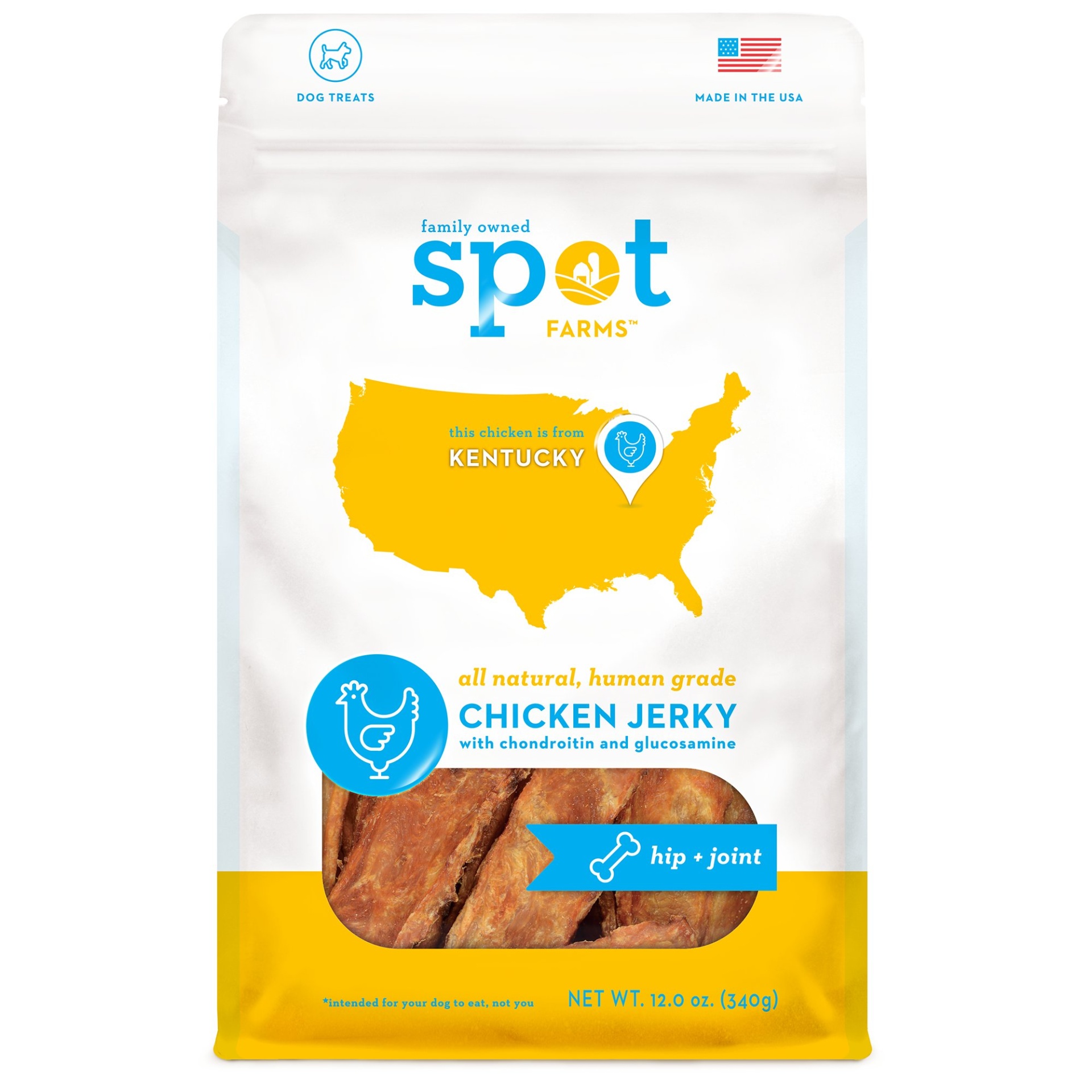 slide 1 of 1, Spot Farms Hip & Joint Health Chicken Jerky Dog Treats, 12 oz