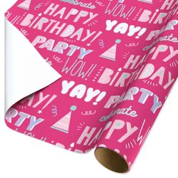American Greetings Pink Birthday Wrapping Paper - 40 sq ft