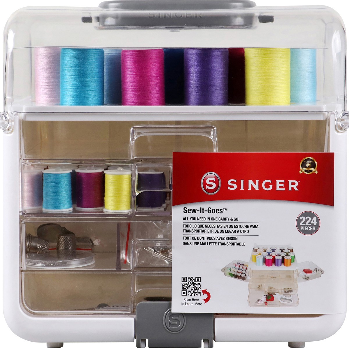 slide 2 of 2, Singer Sew It Goes, Storage System with Sewing Notions, 244 ct