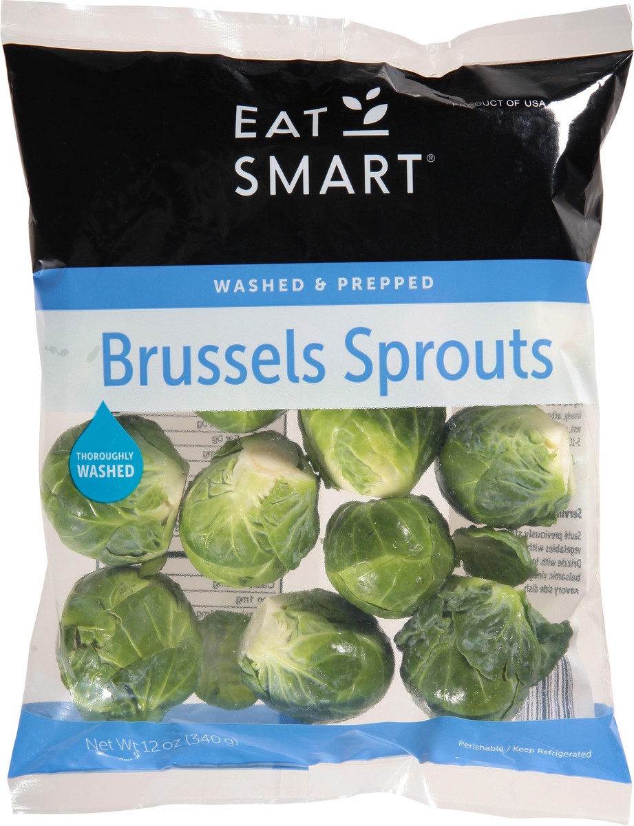 slide 1 of 9, Eat Smart Brussels Sprouts, 12 oz