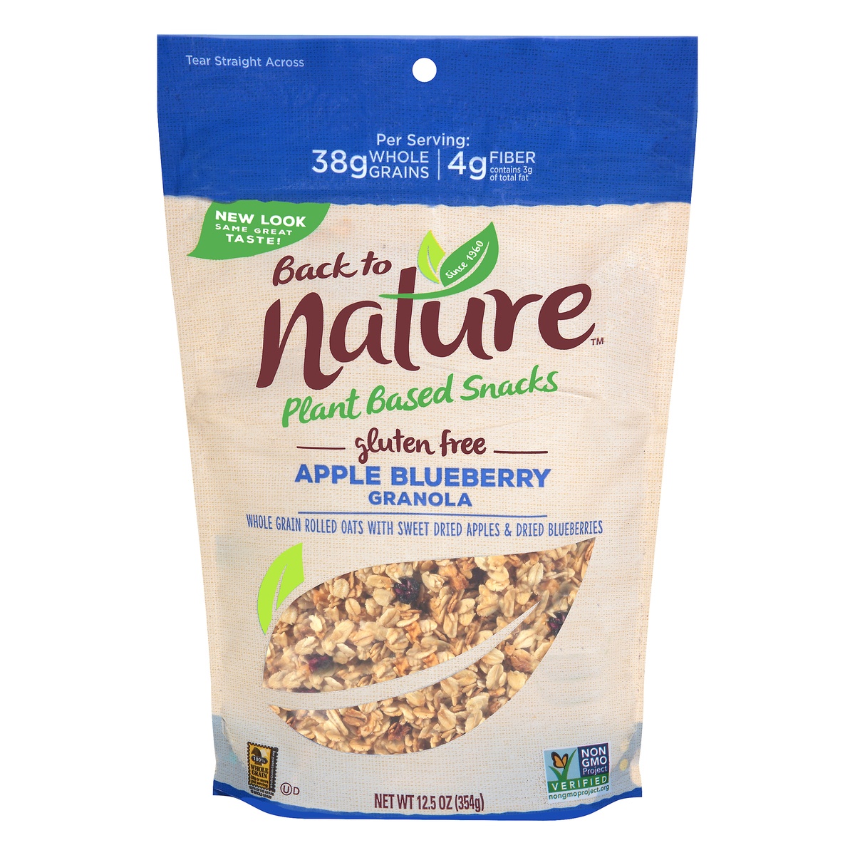 slide 1 of 1, Back To Nature Apple Blueberry Granola, 12.5 oz