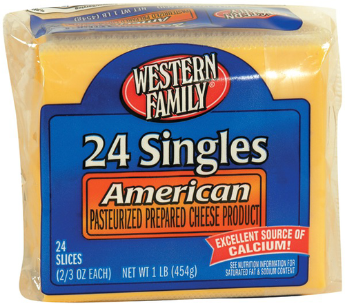 slide 1 of 1, Western Family American Singles, 16 oz