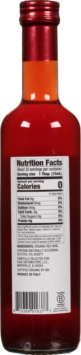 slide 14 of 14, Cadia Organic Red Wine Vinegar 16.9 fl oz, 16.9 fl oz