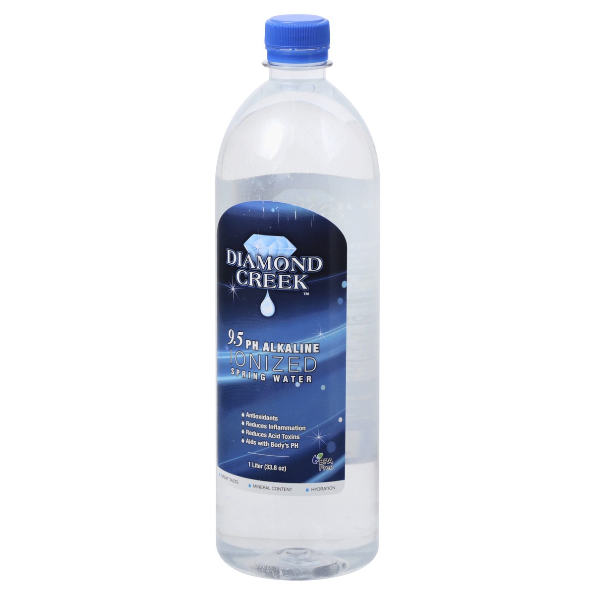 slide 4 of 10, Diamond Creek Ionized 9.5 PH Alkaline Spring Water - 1 l, 1 l