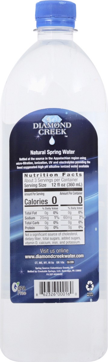 slide 2 of 10, Diamond Creek Ionized 9.5 PH Alkaline Spring Water - 1 l, 1 l