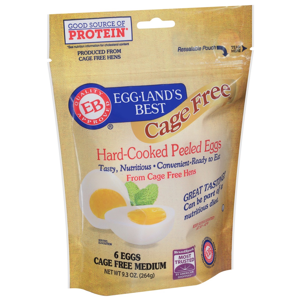 slide 2 of 9, Eggland's Best Cage Free Hard-Cooked Peeled Eggs, 6 ct