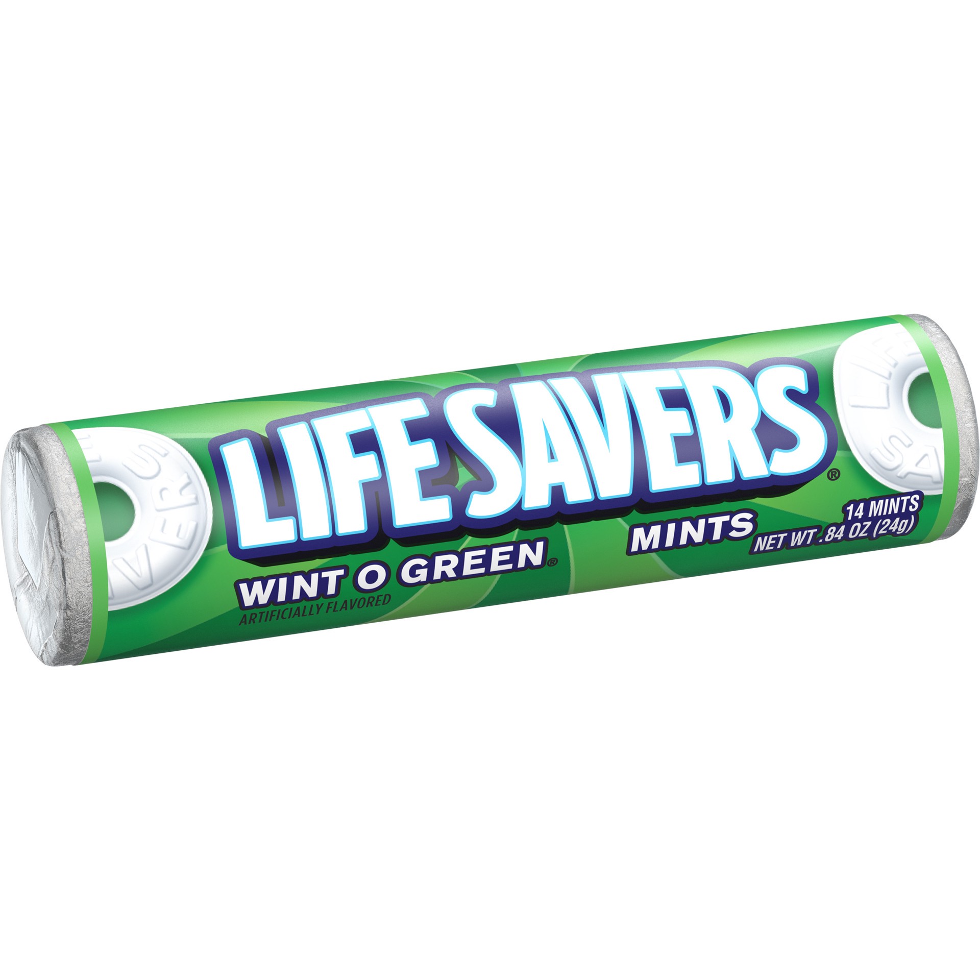 slide 1 of 7, LIFE SAVERS Wint-O-Green Breath Mints Hard Candy, 0.84 oz Roll, 0.84 oz