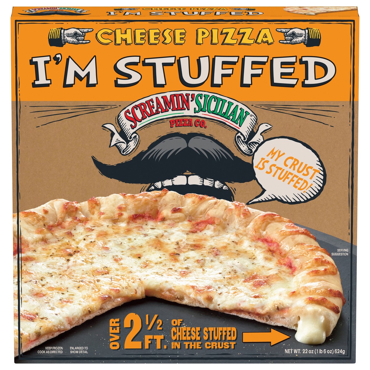 slide 1 of 12, Screamin' Sicilian I'm Stuffed Cheese Pizza 22 oz, 22 oz