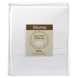Home Sheet Set 250TC Cotton, Twin, White