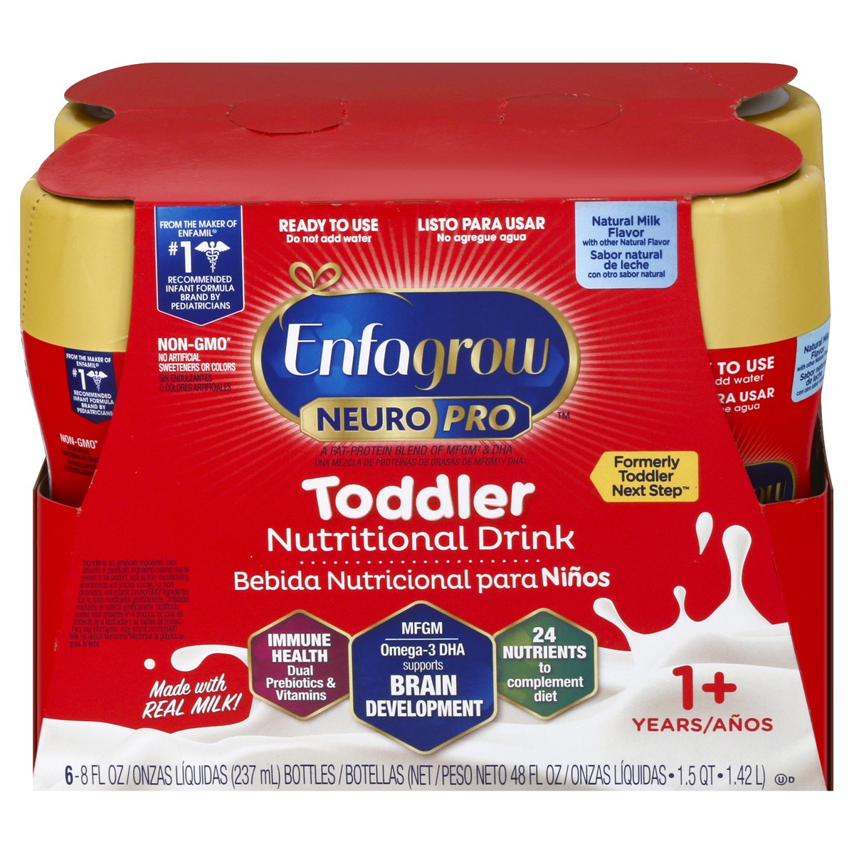 slide 1 of 8, Enfagrow NeuroPro Non-GMO Ready to Feed Toddler Formula Bottles - 8 fl oz Each/6ct, 6 ct; 8 oz